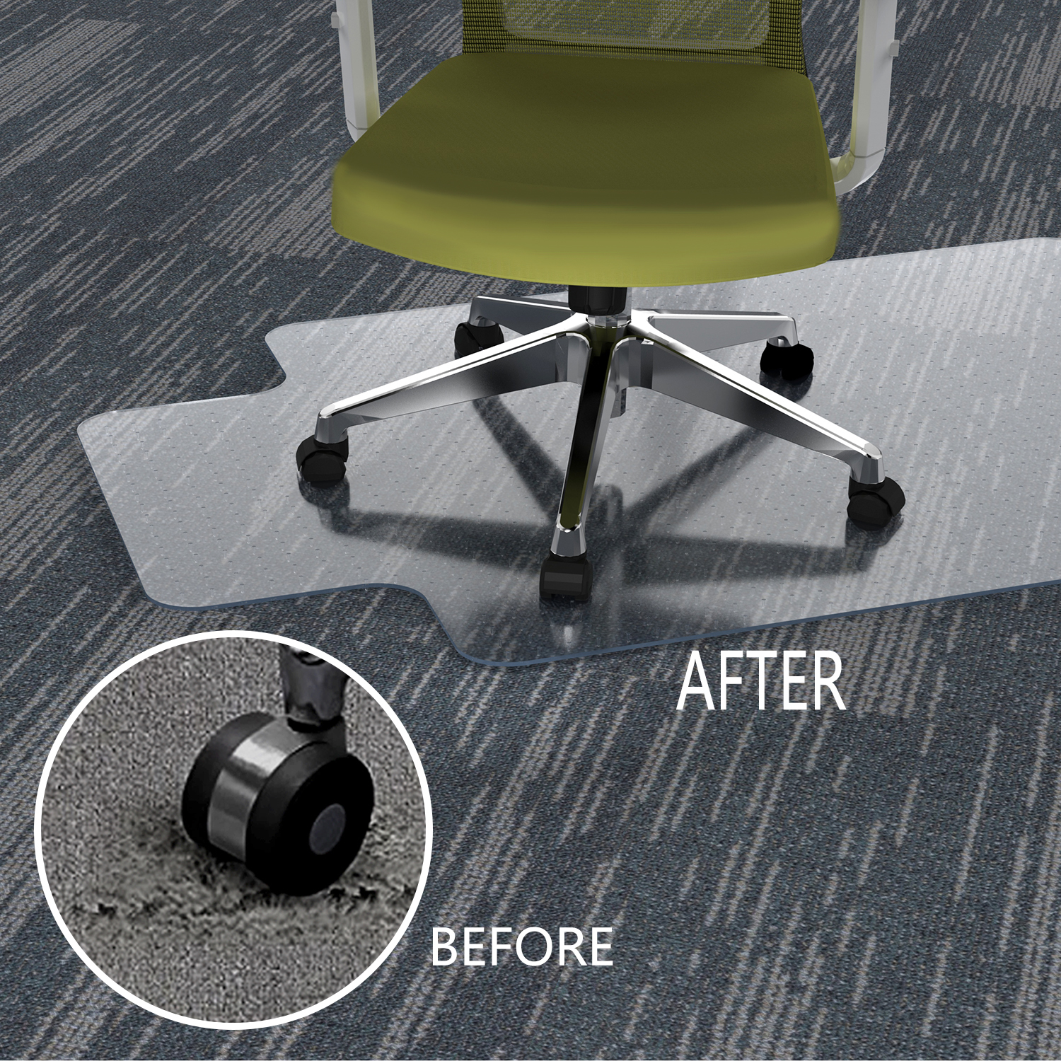 Office Chair Mat for Low Medium High Pile Carpet