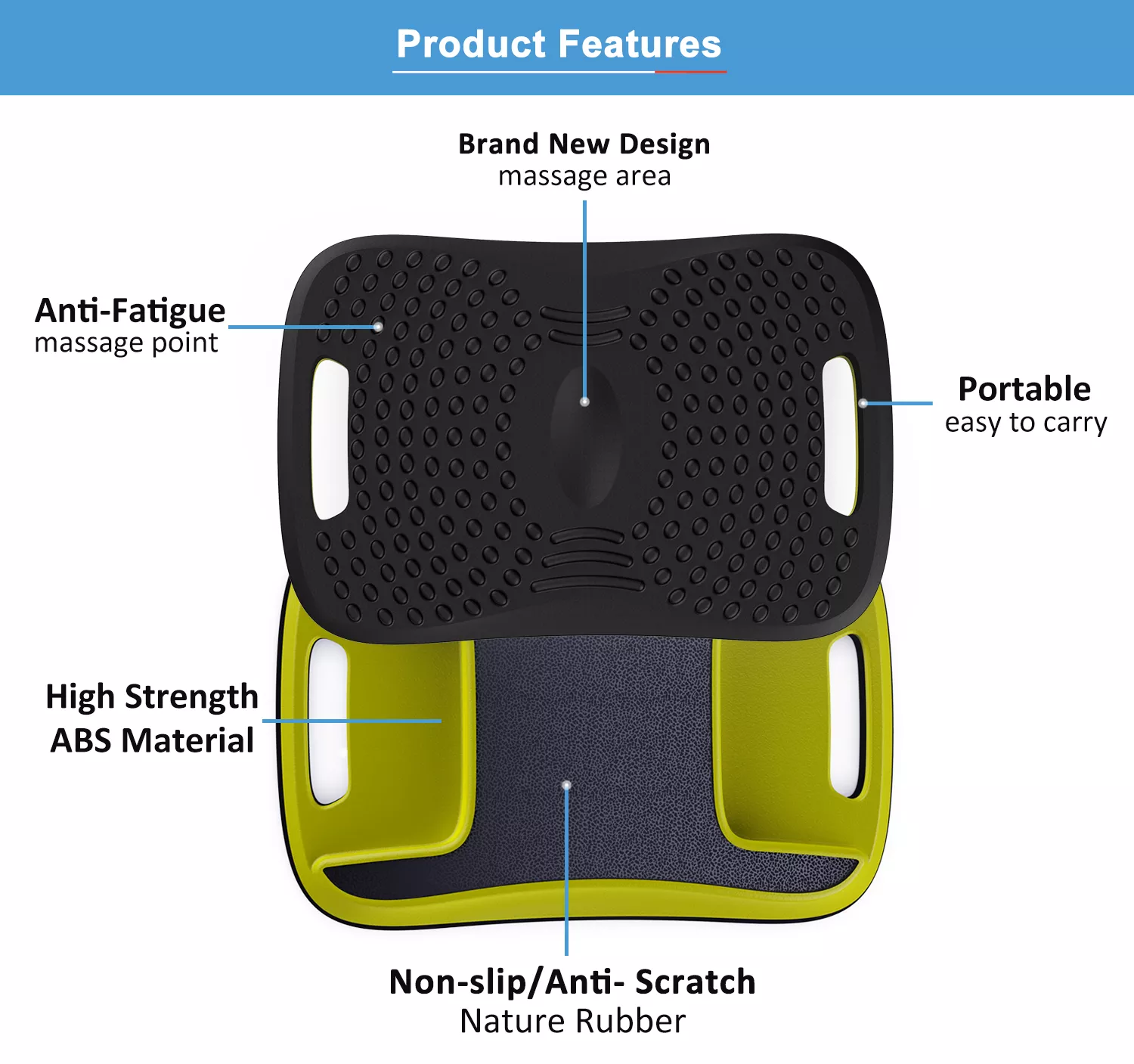 Plastic Wobble Anti Fatigue Balance Board for Standing Desk Stability