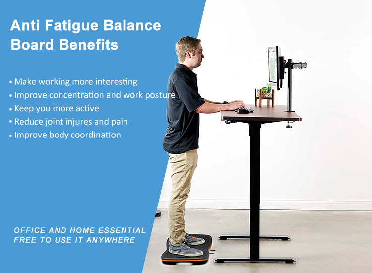 2 in 1 Anti Fatigue Fitness Standing Desk Balance Board